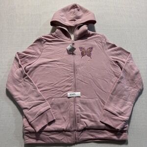 The Children's Place Butterfly Zip Hoodie Girl Sz XXL Pink New With Tags